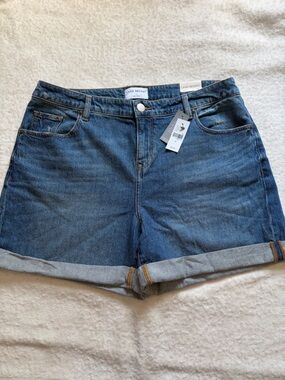 Lane Bryant Boyfriend Relaxed Mid-rise Cuffed Denim Jean Shorts